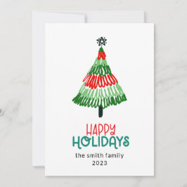 木カラフルのクリスマス シーズンカード