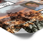 木カラフルの上の雲フォトファミリーツリー ポスター (角)