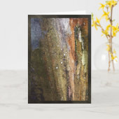 木カラフルの樹皮， 5"x7"，グリーティングカード空白の, カード (黄色い花)
