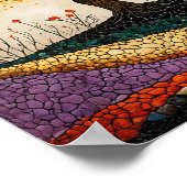 木カラフルの風景 ポスター (角)