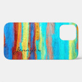木カラフルモダン粒の背景#31 Case-Mate iPhoneケース (裏面 (横))