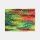 木カラフルモダン粒の背景#3 フリースブランケット (正面(横))