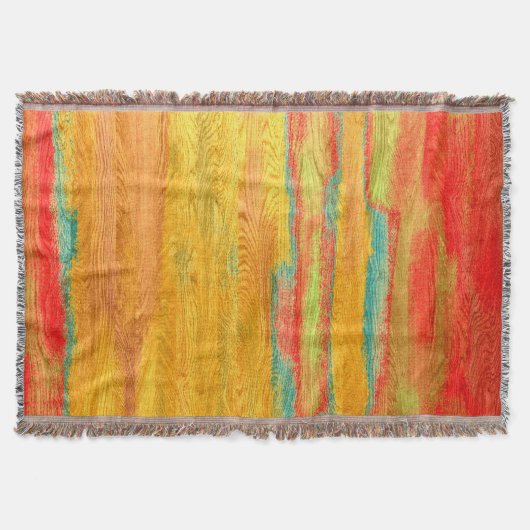 木カラフルモダン粒の背景#5 スローブランケット (正面)
