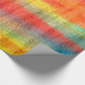 木カラフルモダン粒の背景#7 ラッピングペーパー (角)