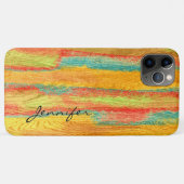 木カラフルモダン粒の背景#7 Case-Mate iPhoneケース (裏面(横))