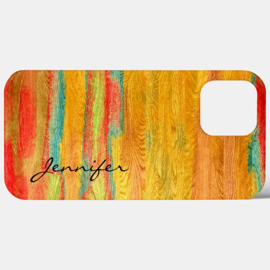 木カラフルモダン粒ルック#8 Case-Mate iPhoneケース (裏面 (横))