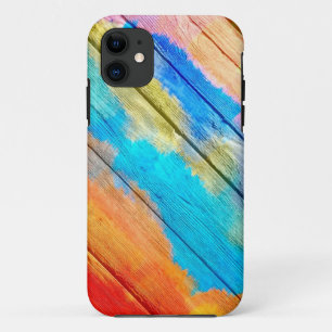 木カラフル材にア絵画クリル#2 iPhone 11 ケース