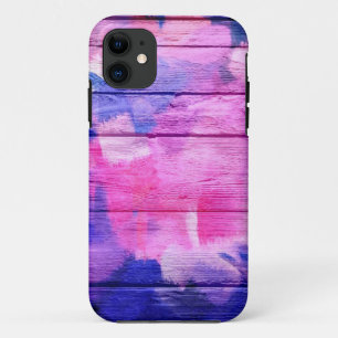 木カラフル材にア絵画クリル#5 iPhone 11 ケース