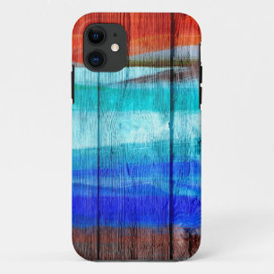 木カラフル材にア絵画クリル#8 iPhone 11 ケース