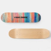 木カラフル粒 スケートボード (横)