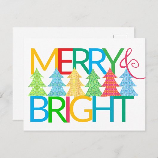 木カラフル類の休日はがき シーズンポストカード (正面/裏面)