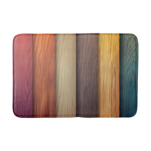 木カラフル風呂マット バスマット (正面)