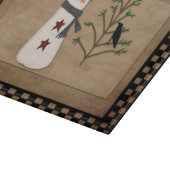 木ガラス切断板付雪だるま カッティングボード (角)