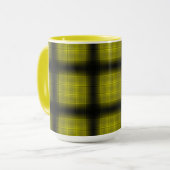 木ガーリーの黄色いネオンスクアードシャドウ マグカップ (正面左)