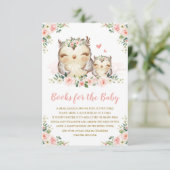 木ガーリー林フローラフクロウがベビーの本を持って来る エンクロージャーカード (スタンド正面)