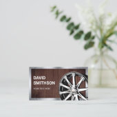 木ク素朴ロム合金ホイールリム整備士 名刺 (スタンド正面)