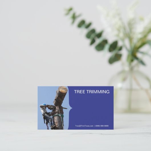 木サービスの削減 名刺 (スタンド正面)