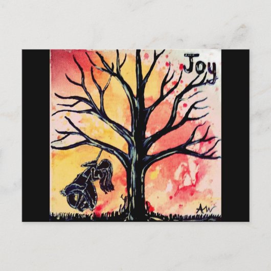 木シリーズ: 喜び ポストカード (正面)