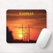木シルエットマウスパッド付きカンザスサンセット マウスパッド (マウス)