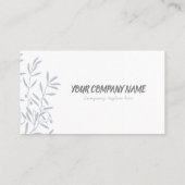 木シンプルの枝、葉、オリーブ付き名刺 名刺 (裏面)