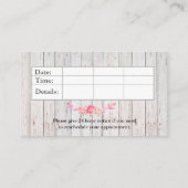 木シンプルの顔が赤面したボーホバラ 予約カード (裏面)