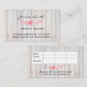 木シンプルの顔が赤面したボーホバラ 予約カード (正面/裏面)