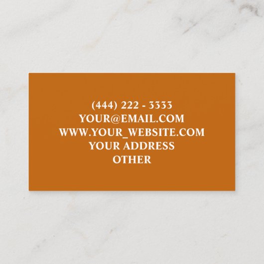 木スタイリッシュモダン工工プロフェッショナル 名刺 (裏面)