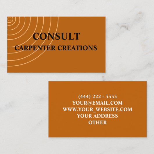 木スタイリッシュモダン工工プロフェッショナル 名刺 (正面/裏面)