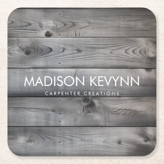 木スタイリッシュモダン工工建築蕪林 スクエアペーパーコースター (正面)