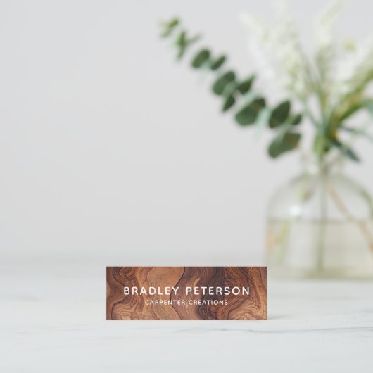 木スタイリッシュモダン工工建築 スキニー名刺 (スタンド正面)