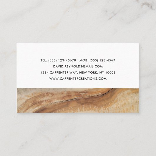 木スタイリッシュモダン工工建築 名刺 (裏面)