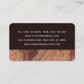 木スタイリッシュモダン工工建築 名刺 (裏面)