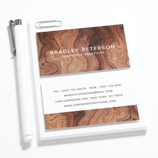 木スタイリッシュモダン工工建築 名刺