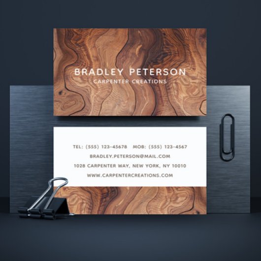 木スタイリッシュモダン工工建築 名刺