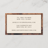 木スタイリッシュモダン工工建築 名刺 (裏面)