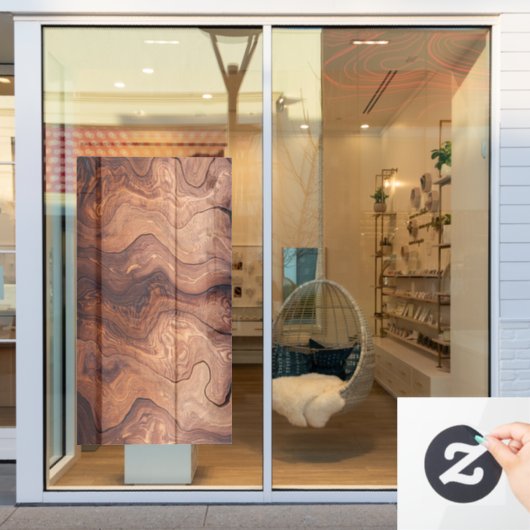 木スタイリッシュモダン工背景 ウィンドウサイン (店舗窓)