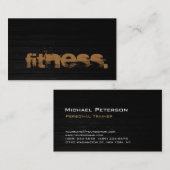 木スタイリッシュ模様トレーナーフィットネス名刺 名刺 (正面/裏面)