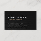 木スタイリッシュ模様トレーナーフィットネス名刺 名刺 (裏面)