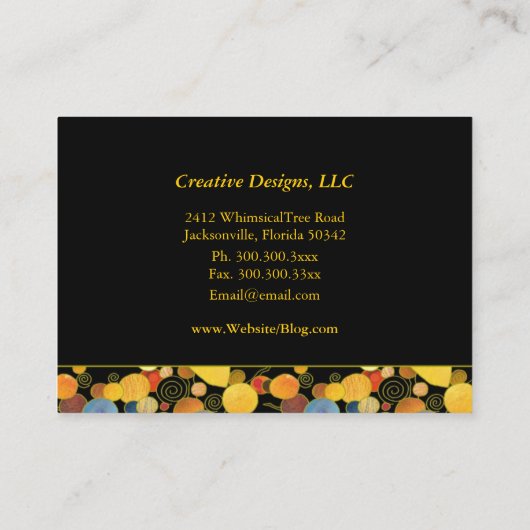 木デザお洒落イナー 名刺 (裏面)