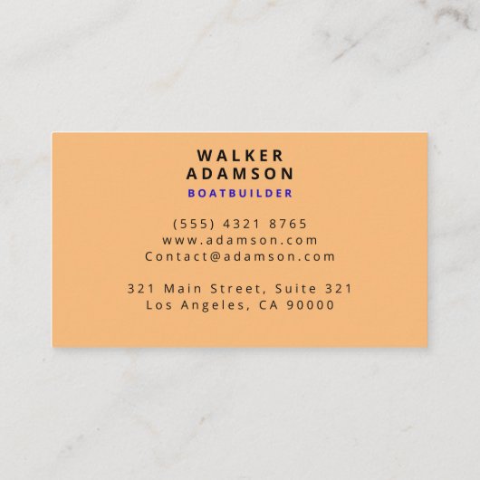 木デザイン（手作り）木に似ている 名刺 (裏面)