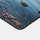 木パーソナライズされたのデスクマット付き砂ビーチ デスクマット (コーナー)