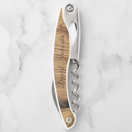 木パーソナライズされたの外観 ソムリエナイフ (裏面)