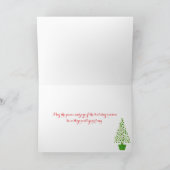 木パーソナライズされたの飾り付きクリスマスカード シーズンカード (内部)