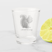 木パーソナライズされたリス ショットグラス (裏面)