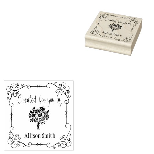 木パーソナライズされた印で作成 ラバースタンプ (押印)