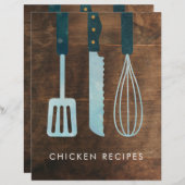 木パーソナライズされた台器具レシピ分周器 (正面/裏面)