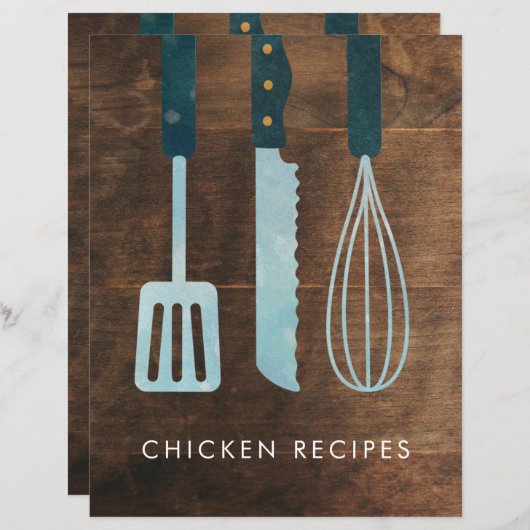 木パーソナライズされた台器具レシピ分周器 (正面/裏面)