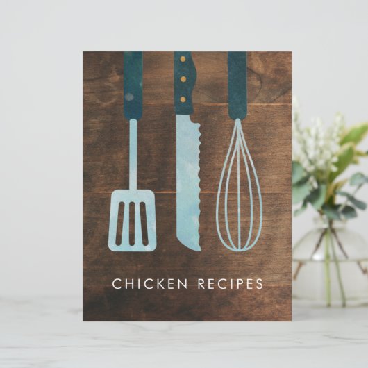 木パーソナライズされた台器具レシピ分周器 (スタンド正面)