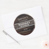 木パーソナライズされた材、金属、革 ラウンドシール (封筒)