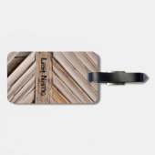 木パーソナライズされた素朴の扉 ラゲッジタグ (裏面横)